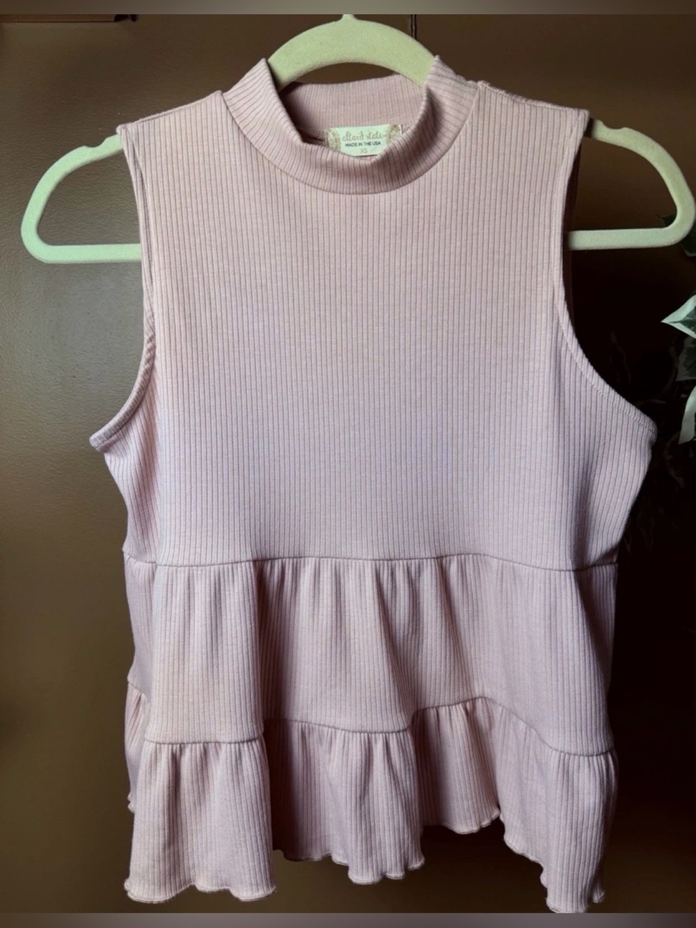 Altar’d State XSmall Blush Pink Knit Sweater Top Bell Sleeve Boho Peplum